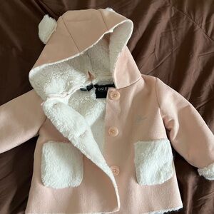 Guess Kids Blush and Cream Fleece Jacket